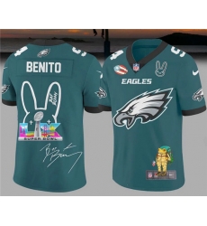 Men Philadelphia Eagles Green Bad Bunny Super Bowl Football Jersey Men Philadelphia Eagles Green Bad Bunny Super Bowl Football Jersey