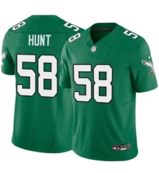 Men Philadelphia Eagles Nike Jalyx Hunt #58 Kelly Green Stitched NFL Jersey Men Philadelphia Eagles Nike Jalyx Hunt #58 Kelly Green Stitched NFL Jersey