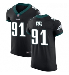 Mens Nike Philadelphia Eagles 91 Fletcher Cox Black Alternate Vapor Untouchable Elite Player NFL Jersey