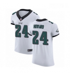 Mens Philadelphia Eagles 24 Jordan Howard White Vapor Untouchable Elite Player Football Jersey