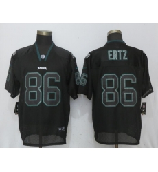 Nike Eagles #86 Zach Ertz Black Lights Out Elite Jersey