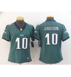 Women Eagles 10 DeSean Jackson Green Vapor Untouchable Limited Jersey