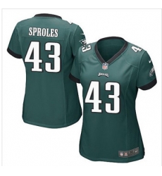 Women NEW Eagles #43 Darren Sproles Midnight Green Team Color Stitched NFL New Elite Jersey