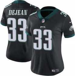 Women Philadelphia Eagles 33 Cooper DeJean Black 2024 Draft Vapor Untouchable Limited Stitched Football Jersey