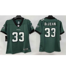 Women Philadelphia Eagles 33 Cooper DeJean Green New Vapor Untouchable Limited Stitched Football Jersey