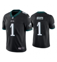 Youth Philadelphia Eagles 1 Jalen Hurts Black Vapor Untouchable Limited Stitched Football Jersey 