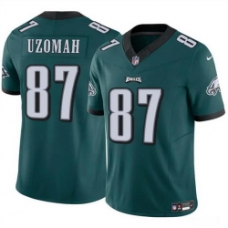 Youth Philadelphia Eagles 87 C J  Uzomah Green 2023 F U S E Vapor Untouchable Limited Stitched Football Jersey