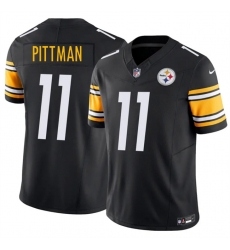 Men Pittsburgh Steelers  11 Michael Pittman Jr Black 2025 F U S E  Vapor Limited Stitched Football Jersey