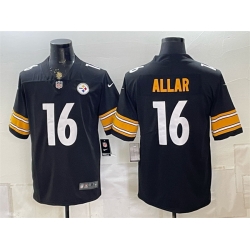 Men Pittsburgh Steelers  16 Drew Allar Black Vapor Limited Stitched Football Jersey