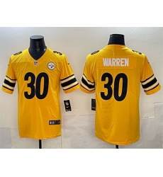 Men Pittsburgh Steelers 30 Jaylen Warren Gold Vapor Untouchable Limited Stitched Jersey Men Pittsburgh Steelers 30 Jaylen Warren Gold Vapor Untouchable Limited Stitched Jersey
