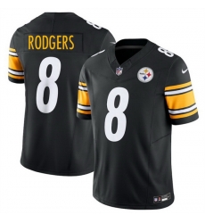 Men Pittsburgh Steelers 8 Aaron Rodgers Black 2025 F U S E  Vapor Limited Stitched Football Jersey
