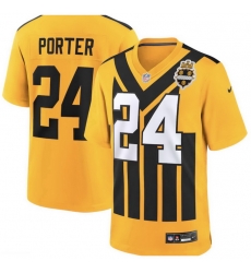 Men Pittsburgh Steelers Joey Porter Jr. 24 Gold 1933 F U S E Throwback Alternate Football Stitched Football Jersey Men Pittsburgh Steelers Joey Porter Jr. 24 Gold 1933 F U S E Throwback Alternate Football Stitched Football Jersey
