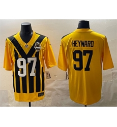 Men's Pittsburgh Steelers #97 Cameron Heyward Gold 1933 Throwback Alternate Stitched Football Jersey Men's Pittsburgh Steelers #97 Cameron Heyward Gold 1933 Throwback Alternate Stitched Football Jersey