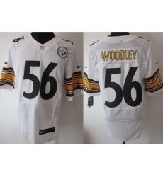 Nike Pittsburgh Steelers 56 Lamarr Woodley White Elite NFL Jersey