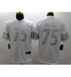 Nike pittsburgh steelers 75 Joe Greene White Game Platinum NFL Jersey