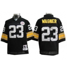 Pittsburgh Steelers 23 Wagner Black Throwback NFL Jerseys