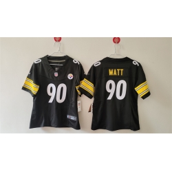 Youth Pittsburgh Steelers 90 T  J  Watt Black F U S E  Vapor Untouchable Limited Stitched Football Jersey