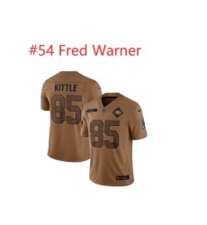 Men 49ers Fred Warner Brown Salute to service Limited Jersey