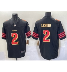 Men San Francisco 49ers 2 Deommodore Lenoir Black 2025 F U S E u201CRivalries u201D Vapor Limited Stitched Football Jersey Men San Francisco 49ers 2 Deommodore Lenoir Black 2025 F U S E u201CRivalries u201D Vapor Limited Stitched Football Jersey