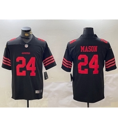 Men San Francisco 49ers 24 Jordan Mason Black Vapor Untouchable Limited Stitched Jersey