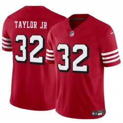 Men San Francisco 49ers 32 Patrick Taylor Jr New Red 2024 F U S E  Vapor Untouchable Limited Stitched Football Jersey