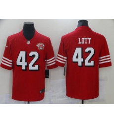 Men San Francisco 49ers 42 Lott Red 75th Nike Vapor Untouchable Limited 2021 NFL Jersey