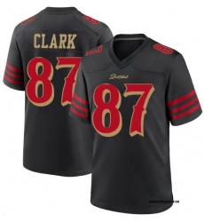 Men San Francisco 49ers Dewight Clark #87 Black 2025 F U S E Vapor Untouchable Limited Stitched Football Jersey Men San Francisco 49ers Dewight Clark #87 Black 2025 F U S E Vapor Untouchable Limited Stitched Football Jersey