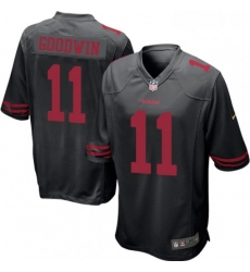 Mens Nike San Francisco 49ers 11 Marquise Goodwin Game Black NFL Jersey