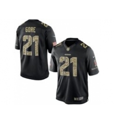 Nike San Francisco 49ers 21 Frank Gore Black Limited Salute To Service NFL Jersey