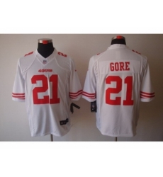 Nike San Francisco 49ers 21 Frank Gore White Limited NFL Jersey