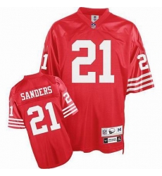 San Francisco 49ers 21 Deion Sanders Premier Throwback Team Color Jersey red