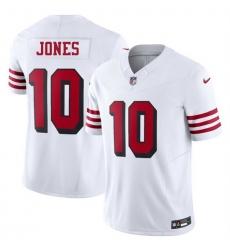 Youth San Francisco 49ers 10 Mac Jones New White 2025 F U S E  Vapor Untouchable Limited Stitched Football Jersey