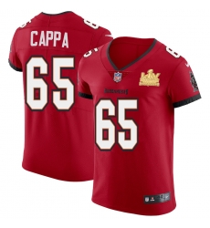 Men Tampa Bay Buccaneers 65 Alex Cappa Men Super Bowl LV Champions Patch Nike Red Vapor Elite Jersey