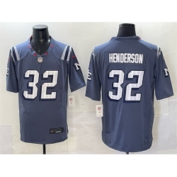 Men New England Patriots 32 TreVeyon Henderson 2025  u201CRivalries u201D Stitched Football Jersey