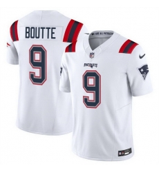 Men New England Patriots 9 Kayshon Boutte White 2025 F U S E Vapor Limited Stitched Football Jersey Men New England Patriots 9 Kayshon Boutte White 2025 F U S E Vapor Limited Stitched Football Jersey