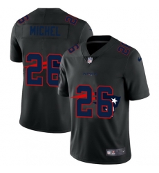 New England Patriots 26 Sony Michel Men Nike Team Logo Dual Overlap Limited NFL Jersey Black