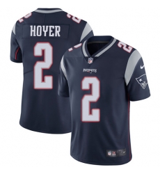 Nike New England Patriots 2 Brian Hoyer Navy Blue Team Color Men Stitched NFL Vapor Untouchable Limited Jersey