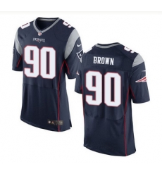 Nike New England Patriots #90 Malcom Brown Navy Blue Team Color Men 27s Stitched NFL New Elite Jersey