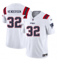 Youth New England Patriots 32 TreVeyon Henderson White 2025 F U S E Vapor Limited Stitched Football Jersey Youth New England Patriots 32 TreVeyon Henderson White 2025 F U S E Vapor Limited Stitched Football Jersey