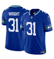 Men Seattle Seahawks 31 Jacardia Wright Royal 2025 F U S E Throwback Vapor Limited Stitched Football Jersey