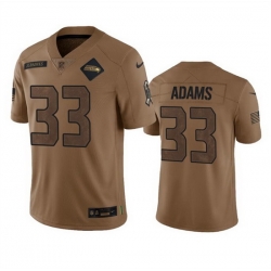 Men Seattle Seahawks 33 Jamal Adams 2023 Brown Salute To Service Limited Stitched Football Jersey