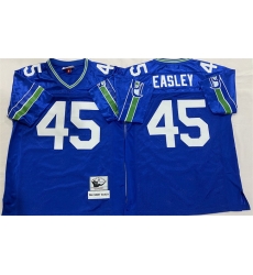 Men Seattle Seahawks 45 Kenny Easley Royal Throwback Stitched Football Jersey Men Seattle Seahawks 45 Kenny Easley Royal Throwback Stitched Football Jersey