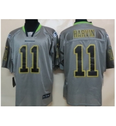 Nike Seattle Seahawks 11 Percy Harvin Grey Elite Lights Out II NFL Jersey