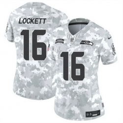 Women Seattle Seahawks 16 Tyler Lockett 2024 F U S E Arctic Camo Salute To Service Limited Stitched Football Jersey