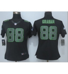 nike women nfl jerseys seattle seahawks 88 graham black[nike impact limited]