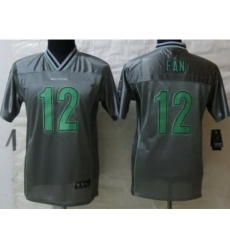 Youth Nike Seattle Seahawks 12 Fan Grey Jersey(Vapor Elite)