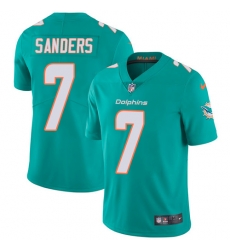 7 Limited Jason Sanders Aqua Green Nike NFL Home Men Jersey Miami Dolphins Vapor Untouchable