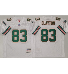 Men Miami Dolphins 83 Mark Clayton White Throwback Stitched Football Jersey Men Miami Dolphins 83 Mark Clayton White Throwback Stitched Football Jersey