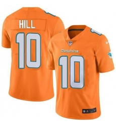 Men Miami Dolphins Tyreek Hill #10 Orange Vapor Limited Jersey