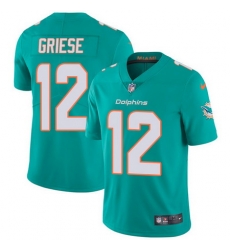 Nike Dolphins #12 Bob Griese Aqua Green Team Color Mens Stitched NFL Vapor Untouchable Limited Jersey